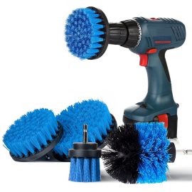 Coupon SAFETYON 4 Pieces Drill Brush Attachment Electric Drill Brushes for Cleaning Pool Tile Flooring Brick Ceramic Marble Grout Bathroom Car