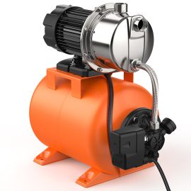 Coupon TOPSHAK WP4 Domestic Water Pump 1200W 5000L/h Max 50m High Lifting 8m Suction Depth Household Booster Pump Connector with Manometer