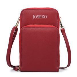 Coupon Women Artificial Leather Casual Large Capacity Crossbody Bag Adjustable Straps Cell Phone Bag