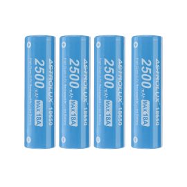 Coupon 4Pcs Astrolux® E1825 18A 2500mAh 3.7V 18650 Li-ion Battery Unprotected High Drain Rechargeable Lithium Power Cell For Astrolux Nitecore Lumintop Fenix Olight Flashlights RC Toys Home Tools