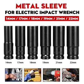 Coupon 8 IN 1 14-22mm 6 Sleeve Electric Impact Wrench Hex Metal Socket Head Kit
