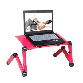 Coupon Adjustable Laptop Desk Laptop stand Portable Foldable Stand Bed Tray Laptop with Cooling Fan for up to 17 Inches