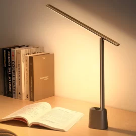 Coupon Baseus LED Desk Lamp Eye Protect Study Dimmable Office Light Foldable Table Lamp Smart Adaptive Brightness Bedside Lamp For Read