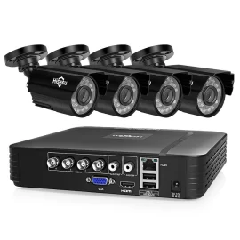 Coupon Hiseeu 4CH 1080P AHD Security Camera DVR CCTV Camera System Kit Waterproof Video Surveillance System – EU Plug