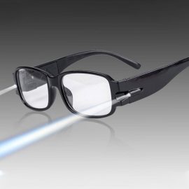 Coupon Men LED Lighting Night Vision Presbyopic Glasses Plastic Resin Full Rectangle Frame Multifunctional Presbyopic Glasses
