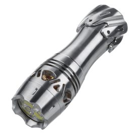 Coupon MEOTE RX1 2100lm EDC Titanium Flashlight with Decompression Tail Design & AUX LED 16340 Battery Mini LED Torch Tactical Survival Tools EDC Collections For Outdoor