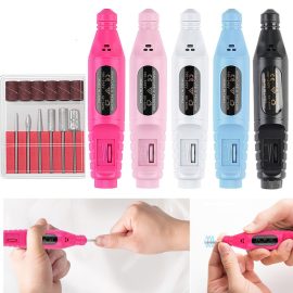 Coupon Mini Electric Drill Grinder Set Variable Speed Rotary Polishing Carving Tool USB Charging Manicure Tools Set