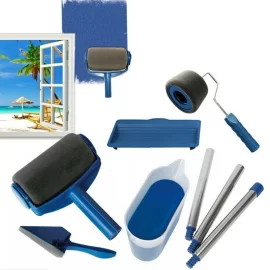Coupon Multifunctional Wall Decorative Paint Roller Corner Brush Handle Tool DIY Household Painting Brushes Kit