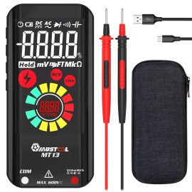 Coupon MUSTOOL MT13 Mini Smart Multimeter with 3.2-inch Color Screen Digital 9999 Counts True RMS Multimeter Built-in Rechargeable Lithium Battery Voltage Tester