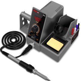Coupon MUSTOOL SD1 SD2 LCD 60W Soldering Station Professional PID Soldering Iron Station Tool Kit Adjustable Temperature 200-480°C with Solder Wire Holder Soldering Iron Holder & Screwdriver Slot