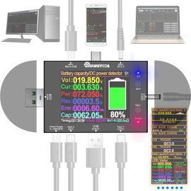 Coupon MUSTOOL UD24 5V~32V DC5.5 USB Tester 2.4 Inch Type-C Digital Voltmeter Ammeter Power Bank Voltage Detector Volt Meter for PD Fast Charge