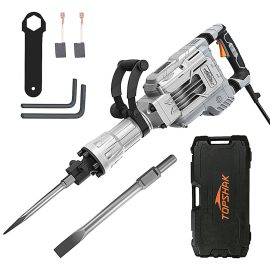 Coupon TOPSHAK TS-DH1 1700W 60J Heavy Duty Electric Demolition Jack Hammer Concrete Hammer W/Case EU/US Plug