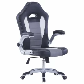 Coupon VidaXL Gaming Chair Racing Chair Height Adjustable Armrest Office High Back 360°Swivel for Home Office Faux Leather