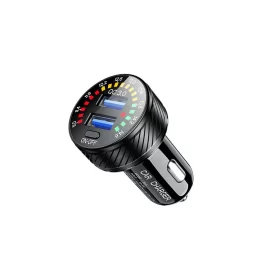 Coupon 12-24V Dual QC USB Car Charger QC3.0 Fast Charging With Colourful Digital Voltmeter Switch for Bus Trailer RV Boats motorcycles