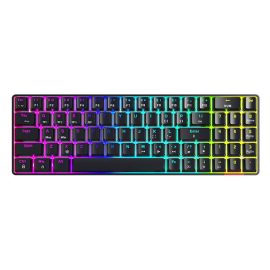 Coupon Ajazz AK692 Mechanical Keyboard 69 Keys ABS Translucent Keycaps Triple-Mode bluetooth 5.0+2.4G Wireless+Type-C Wired Hot-Swappable Blue/Brown/Red Switch Macro Programming Musical Rhythm RGB Backlit Gaming Keyboard