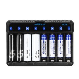Coupon Astrolux® NC08 8 Slot Intelligent Charger For Ni-MH/Ni-Cd/Li-ion AA AAA 1.5V 14500 10440 Battery Type-C 2A Max Charging Speed Quick Charger For LED Flashlight Torch Home Tools RC Kids Toys