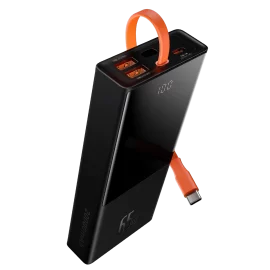 Coupon Baseus 65W 20000mAh 74Wh Power Bank Digital Display External Battery With 65W Type-C Two-Way Cable & 65W USB-C PD & 30W SCP USB-A * 2 Fast Charging