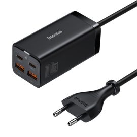 Coupon Baseus GaN3 Pro 100W Desktop GaN Charger Dual 100W USB-C PPS PD3.0 Dual 60W USB-A QC3.0 SCP Fast Charging EU Plug Adapter For iPhone 13 13 Mini For Samsung Galaxy S22 Ultra MacBook Pro M2 2022