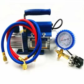 Coupon DANIU FY-1H-N 150W Vacuum Pump Air Condition Add Fluoride Tool Vacuum Pump Set with Refrigerant Table Pressure Gauge