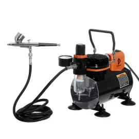 Coupon Doersupp 50PSI 110-220V Air Compressor Professional Airbrushing System Kit Oil Spraying Paints Tool – EU Plug