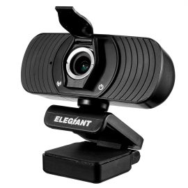 Coupon ELEGIANT EGC C01 1080P HD Webcam with Privacy Cover Built in Mic for Video Calls Conference Gaming USB Plug and Play for Windows for Mac OS Android