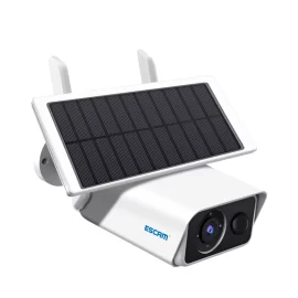 Coupon ESCAM QF180 3MP Wireless PIR Motion Detection Night Version Cloud Storage Two-way Audio Solar Battery Camera IP66 Waterproof ICSEE APP