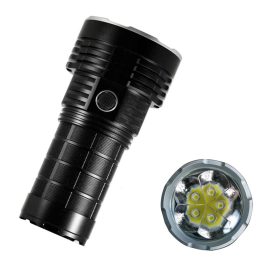 Coupon HAIKELITE HK05 5*SFN60 30000LM 1000M Long Range Powerful LED Flashlight Type-C USB Rechargeable 3*21700 High Power Output Strong LED Torch