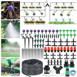 Coupon KING DO WAY 29M 153PCS Drip Irrigation Kit Automatic Sprinkler DIY Garden Watering Micro Drip Irrigation System Hose Kits