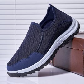 Coupon Men Breathable Mesh Daily Running Non-slip Slip-On Casual Fitness Sneakers