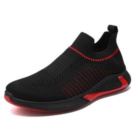 Coupon Men Breathable Mesh Soft Non-Slip Slip-On Casual Running Fitness Sneakers