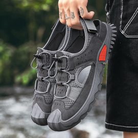 Coupon Men Closed Toe Mesh Outdoor Casual Breathable Water Sandals