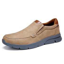 Coupon Men Microfiber Leather Comfy Slip-on Business Casual Shoes