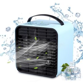 Coupon Mini Negative Ion Air Conditioning Fan 3 Speeds USB Electric Air Cooler Fan Add Ice Cubes Air Purification Humidification