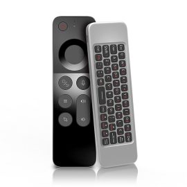 Coupon MRSVI W3 2.4G Wireless Voice Air Mouse Remote Controller Control Mini Keyboard Support Infrared Learning for Android TV BOX Windows for Mac OS Linux Gyroscope Remote