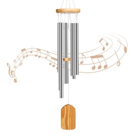 Coupon PATHONOR Wind Chimes with 6 Aluminum Tubes Wooden Wind Bell Memorial Wind Chimes Best Gift Chimes Decor for Garden Patio Outdoor