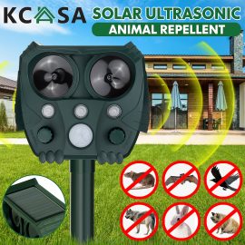 Coupon Ultrasonic Solar Battery Cat Dog Pest Repeller Scarer Deterrent Repellent Animal Repeller