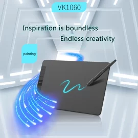 Coupon VEIKK VK1060 10×6 Inch Work Area Graphics Drawing Tablet with 8 Big Shortcut Keys 8192 Levels for Mac Laptop PC Phone