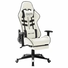 Coupon VidaXL Gaming Chair Ergonomic Racing Chair Artificial Leather Restractable Footrest Height Adjustable Armrest 360°Swivel for Home Office 2022
