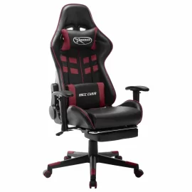 Coupon vidaXL Gaming Chair Ergonomic with Footrest Comfortable High Back Adjustable 150°Reclining Computer Racing Chair Artificial Leather 2022