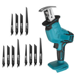 Coupon 18V Cordless Electric Reciprocating Saw Variable Speed Metal Wood Cutting Tool Saber Saw W/ 12X Blades For Makita 18V Battery