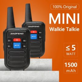 Coupon 1PC or 2PCS Baofeng C50 Mini Walkie Talkie Portable Ham Radio Comunicador UHF PTT Handy Two Way Radio HF Transceiver