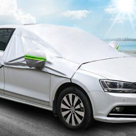 Coupon 245*196*166mm Car Snow Cover Oxford Cloth Covered With Spunlace Cotton Green Fluorescent Strip Silver Bag Packaging