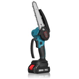 Coupon 6Inch 88VF Portable Electric Pruning Chain Saw Rechargeable Small Woodworking Chainsaw W/ 1/2pcs Battery