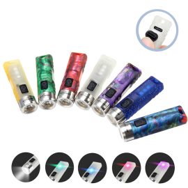 Coupon Astrolux® K2 SST20 300LM TIR EDC Keychain Flashlight Type-C USB Rechargeable Mini LED Pocket Light with UV RGB Red Blue Functional Sidelight
