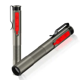 Coupon BIKIGHT D04 Mini Flashlight with Pocket Clip Pen Dual Light Source Torch Type-C Rechargeable Light for Hiking Camping Everyday Use