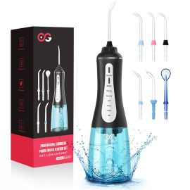 Coupon ELEGIANT Electric Oral Irragator 360° Ratate 5 Personalized Modes IPX7 Waterproof USB Recharging Tooth Cleaner for Child Adult