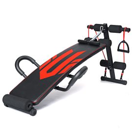 Coupon GEEMAX SB-02 Adjustable Sit Up Bench With Fitness Rope Spring Booster Push-up Armrests For Back Extension Home Fitness Sport Abdominal Training Device