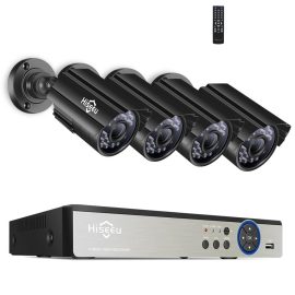 Coupon Hiseeu 8CH 5MP AHD DVR 4PCS CCTV Camera Security System Kit Outdoor Waterproof Video Surveillance 3.6mm Lens