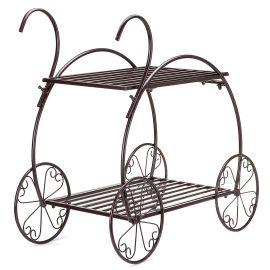 Coupon Metal Plant Stand Display Shelf Bookshelf Home Garden Ornaments Indoor Outdoor