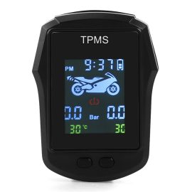 Coupon Waterproof Motorcycle TPMS USB Solar Motorbike Electric Bike Tire Tyre Pressure Monitoring Alarm Systems with External Sensors